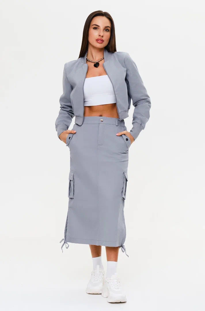 Bomber & Skirt Set