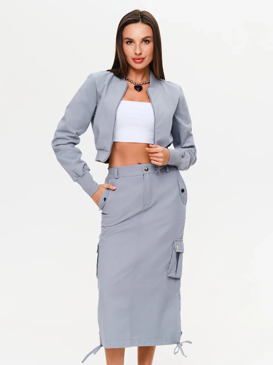 Bomber & Skirt Set
