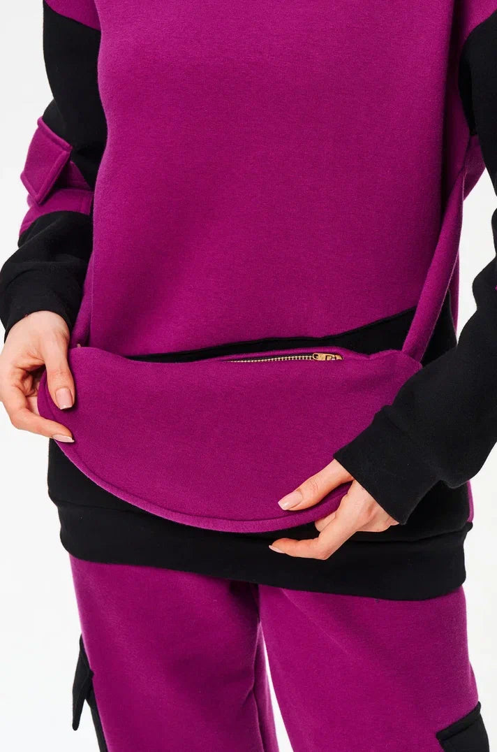 Fleece Lined Suit with Integrated Pouch