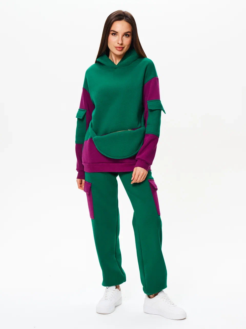 Fleece Lined Suit with Integrated Pouch