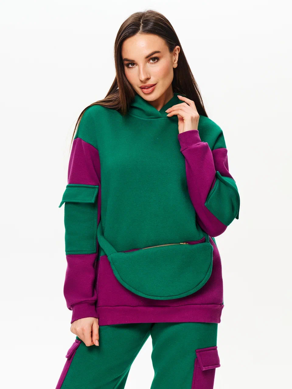 Fleece Lined Suit with Integrated Pouch