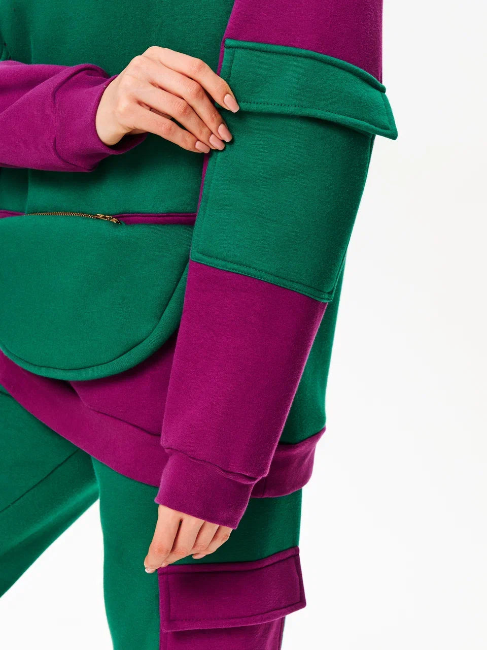 Fleece Lined Suit with Integrated Pouch