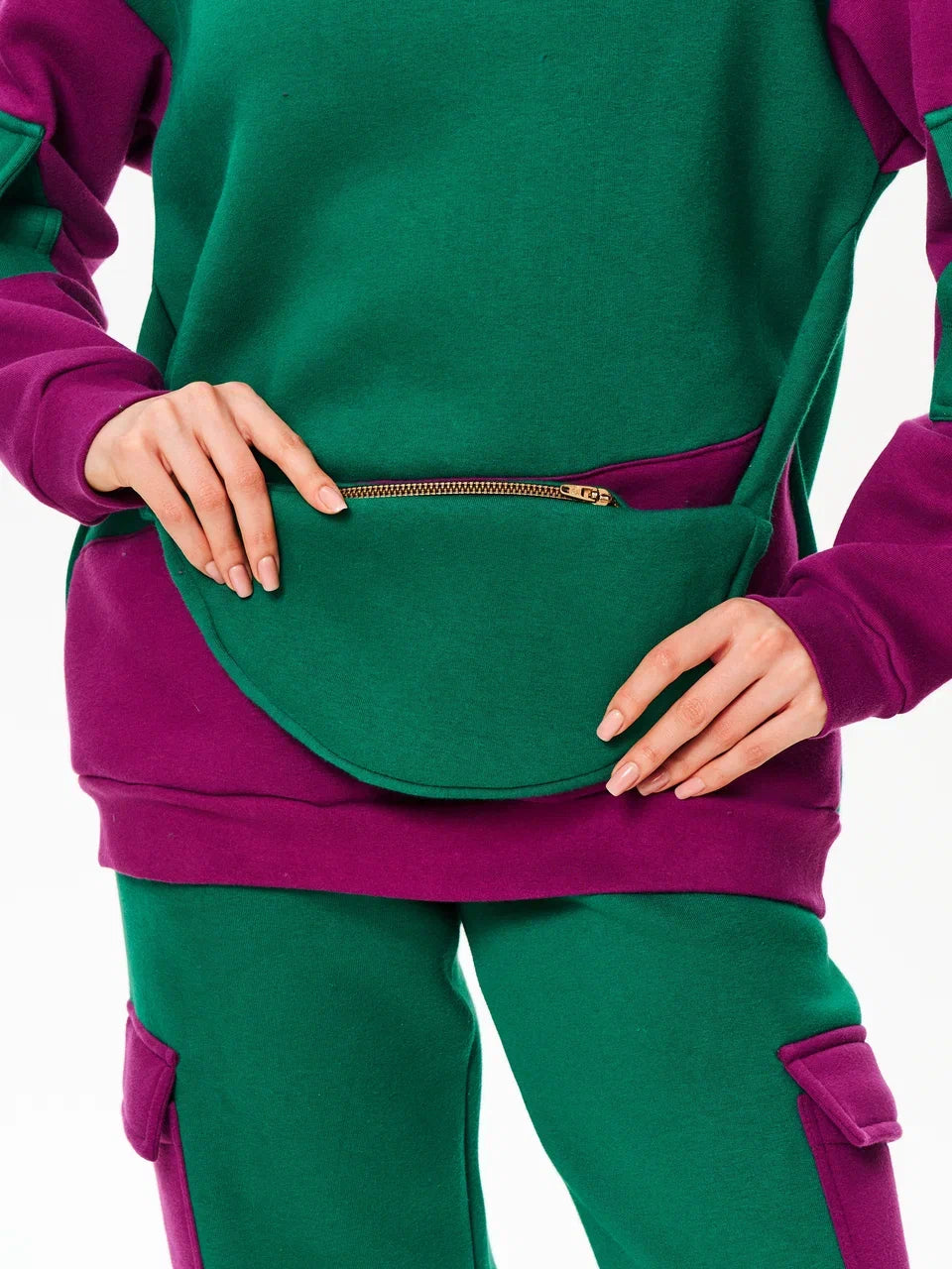 Fleece Lined Suit with Integrated Pouch